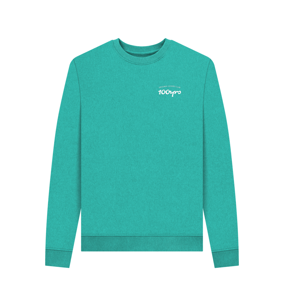 Seagrass Green Recycled Printed Sweater Front