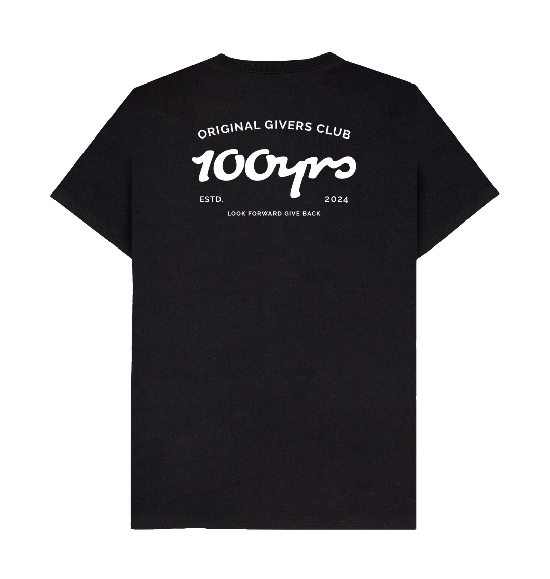 Black Recycled Printed T-Shirt Back