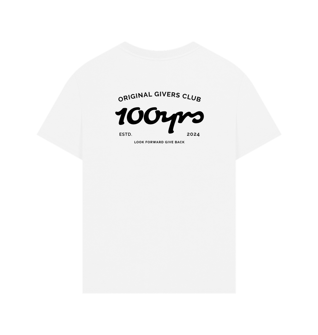 White Printed T-shirt Back