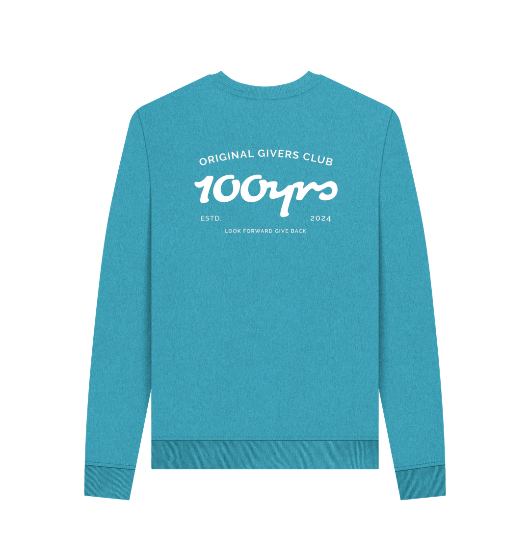 Ocean Blue Recycled Printed Sweater Back