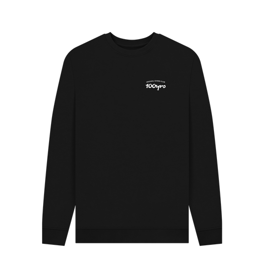 Black Recycled Printed Sweater Front