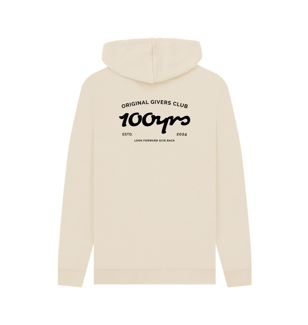 Oat Printed Hoody Back