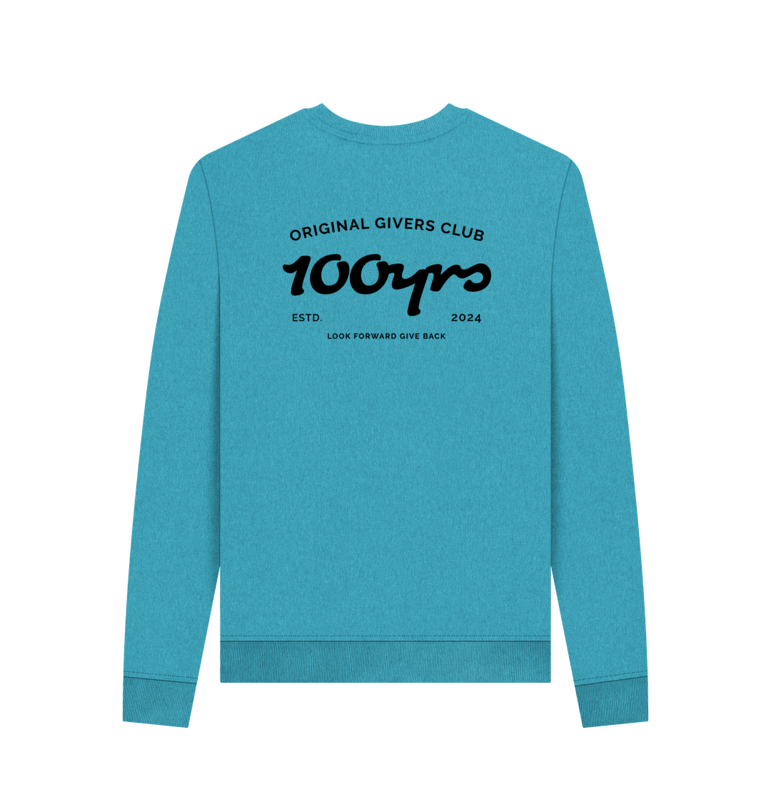 Ocean Blue Recycled Printed Sweater Back