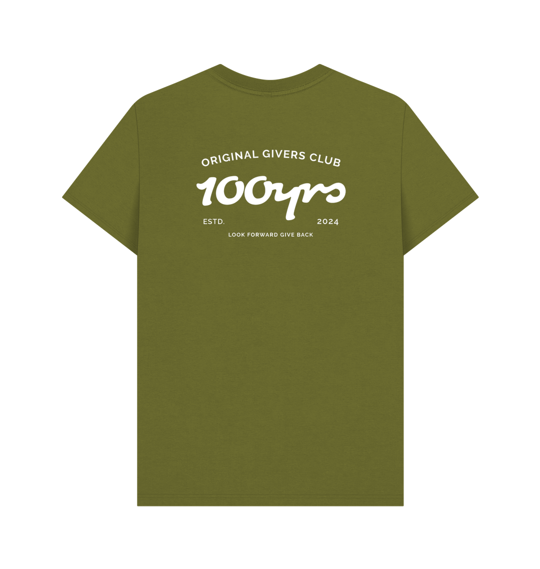 Moss Green Printed T-shirt Back