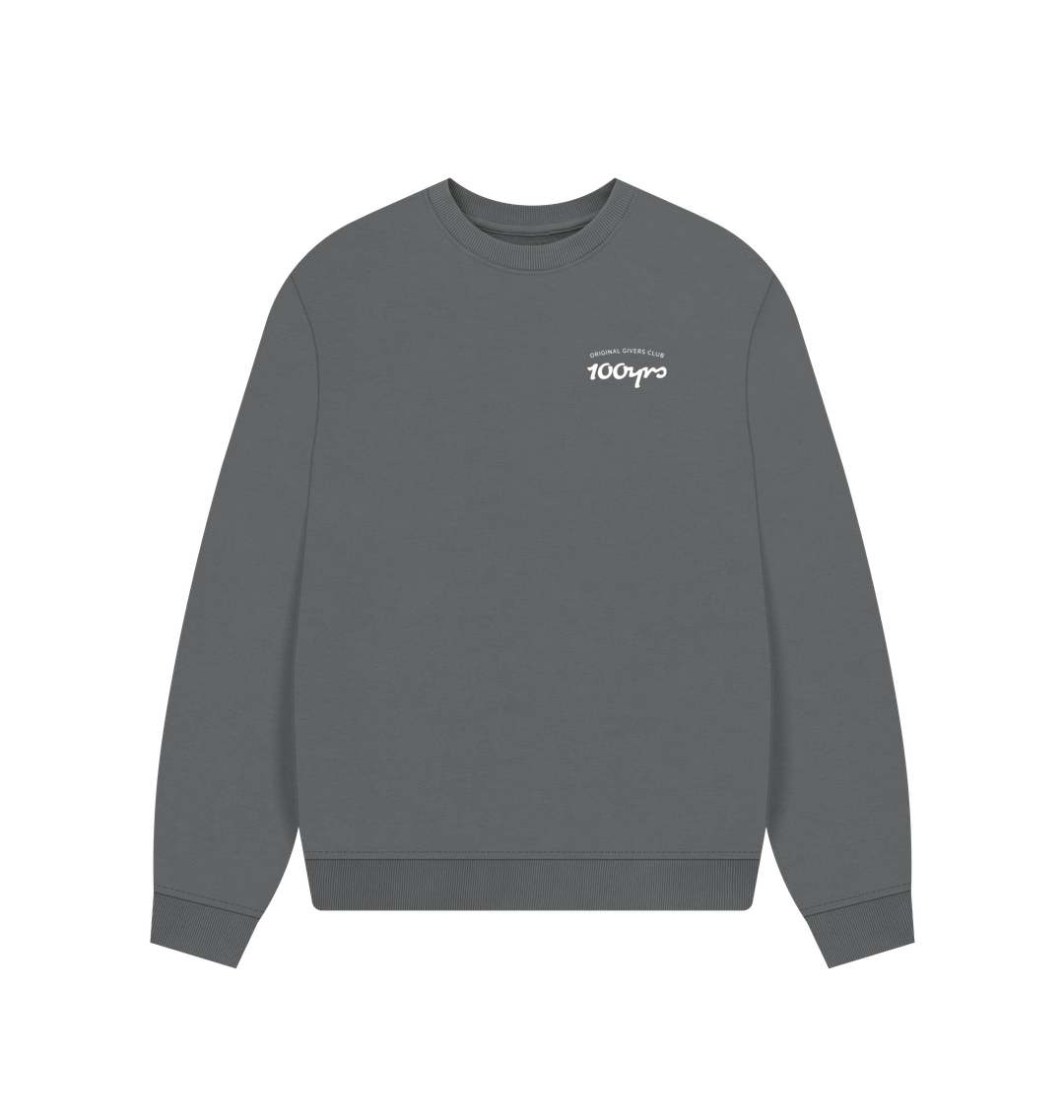 Slate Grey Printed Sweater Front