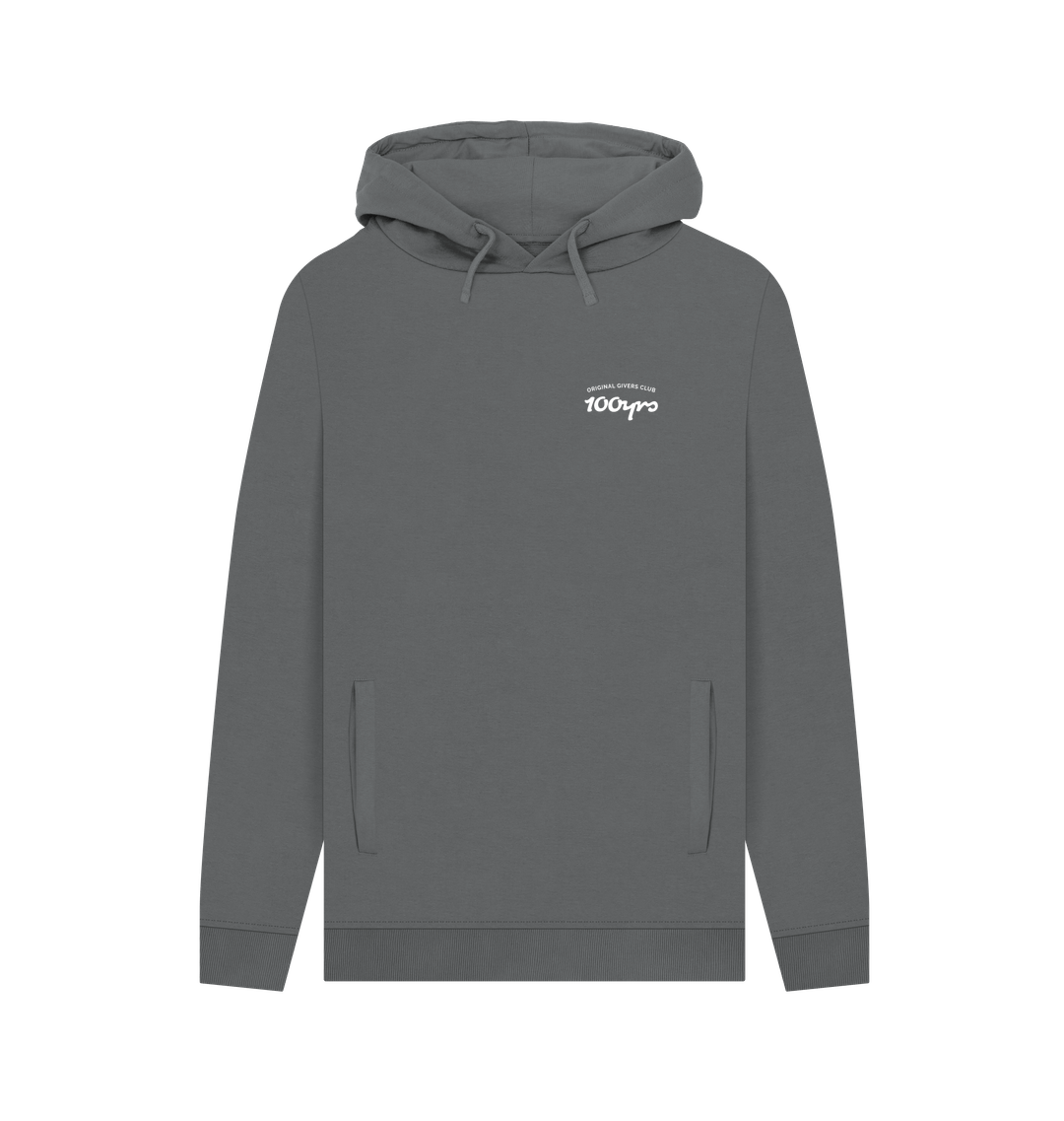 Slate Grey Printed Hoody Front