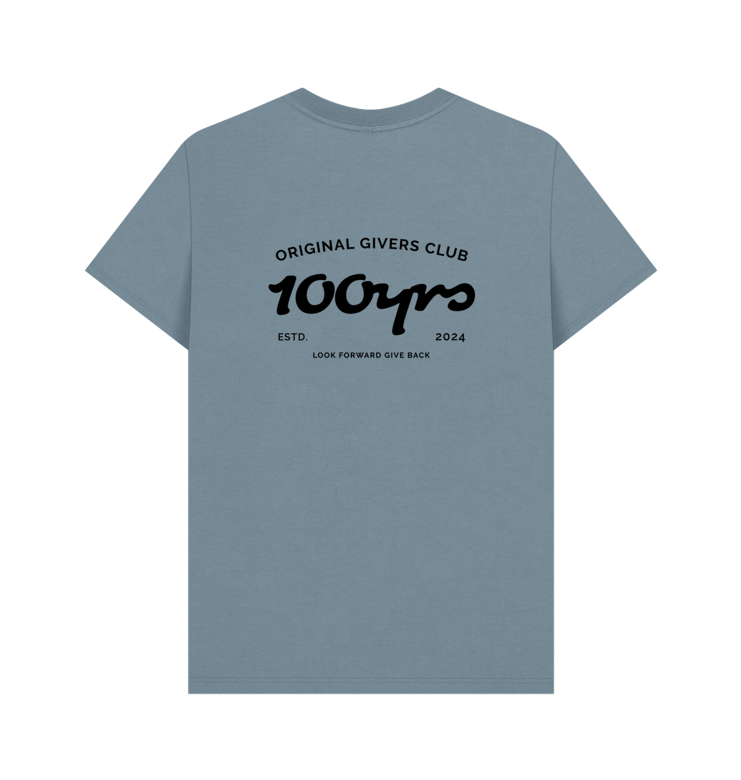 Stone Blue Printed T-shirt Back