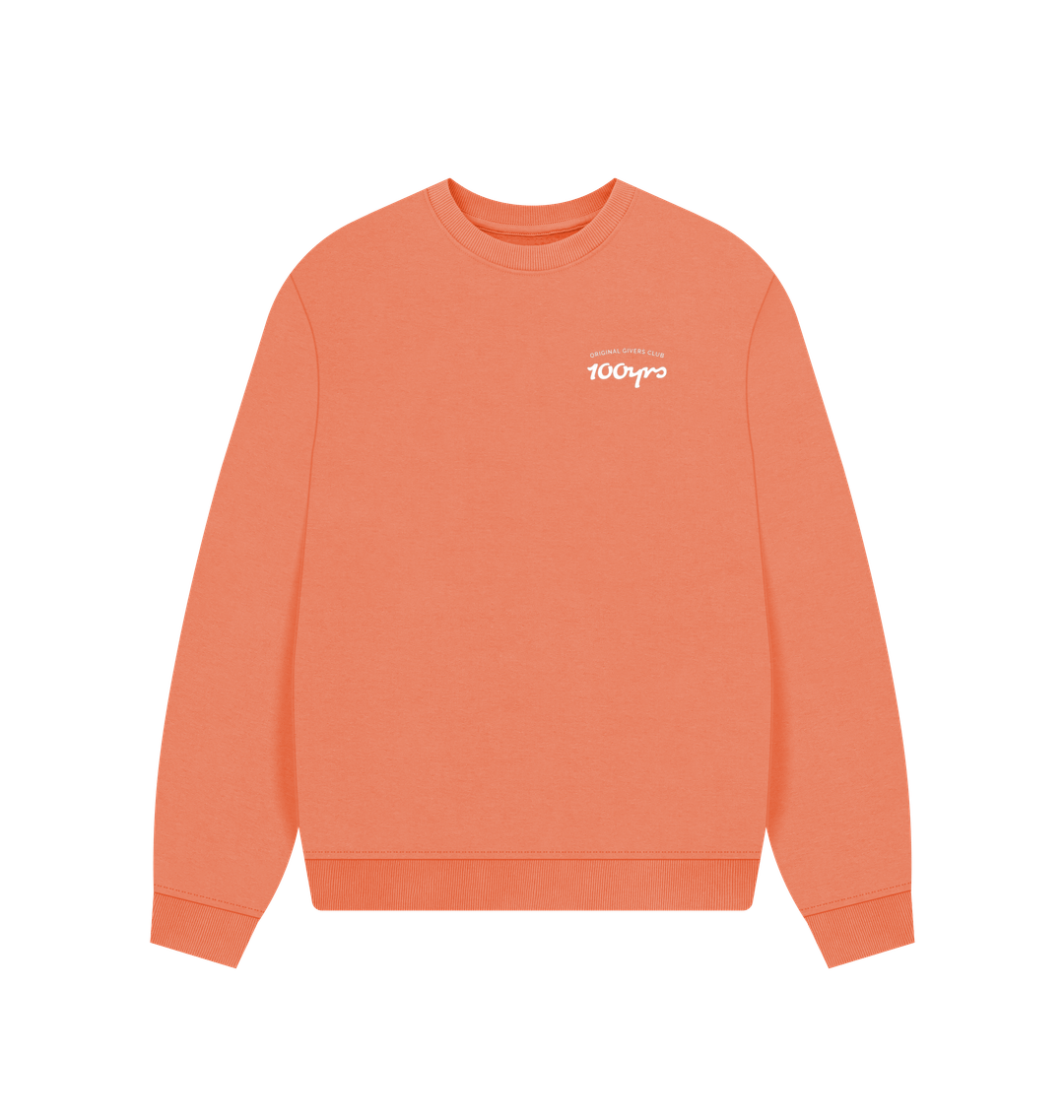 Apricot Printed Sweater Front