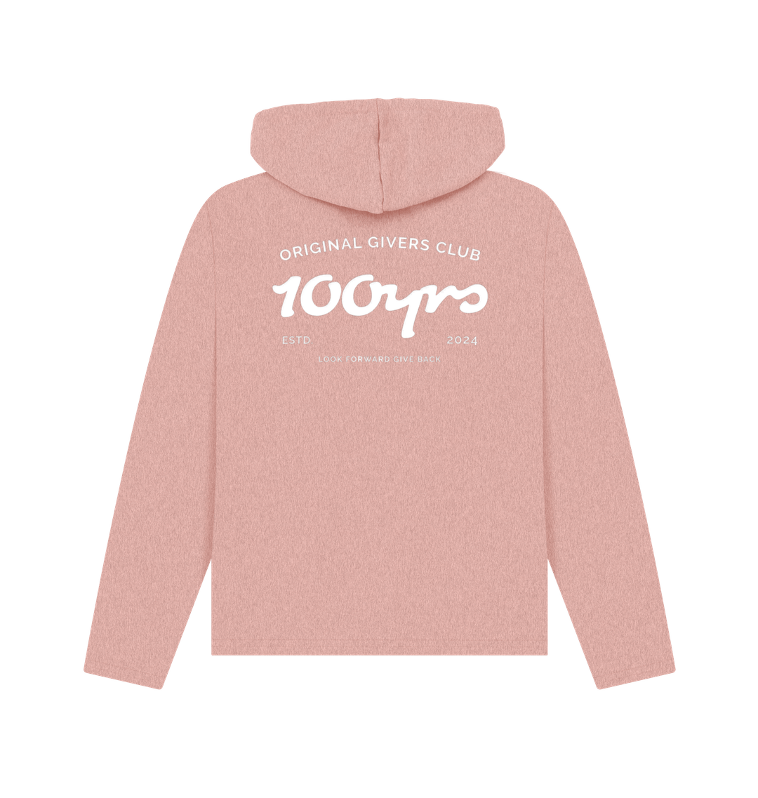 Sunset Pink Recycled Hoody Back