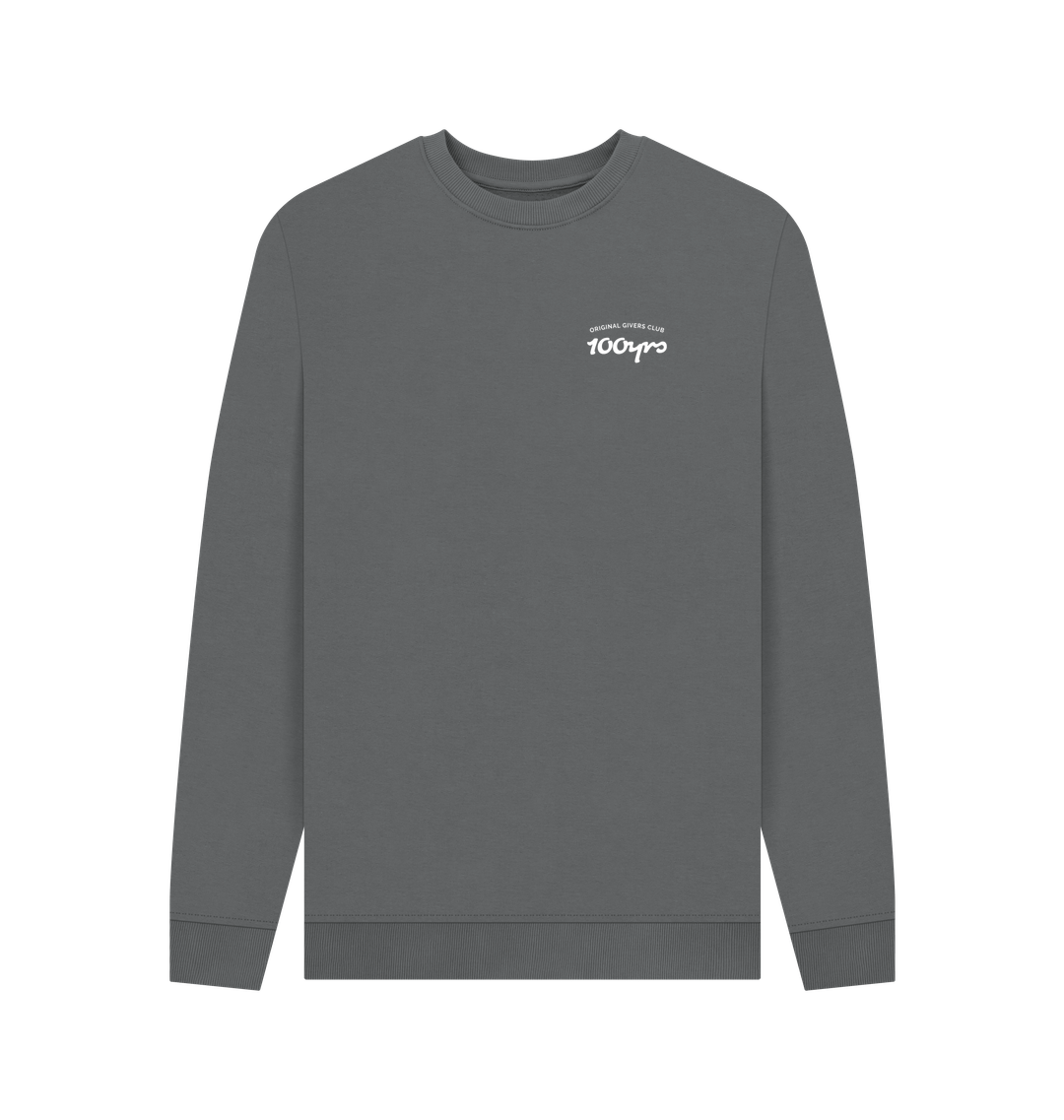 Slate Grey Printed Sweater Front