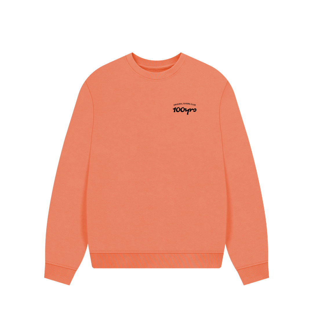 Apricot Printed Sweater Front