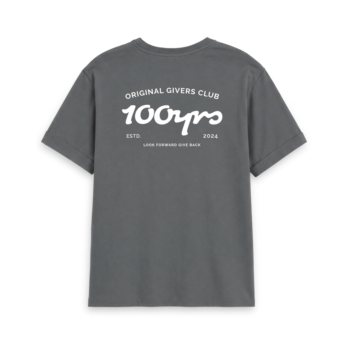 Slate Grey Printed T-shirt Back