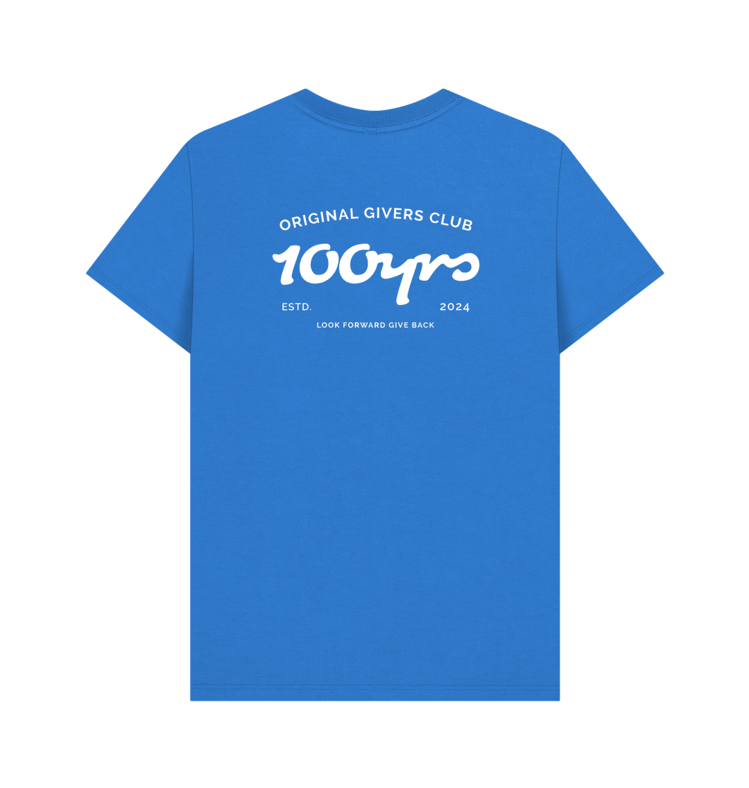 Bright Blue Printed T-shirt Back