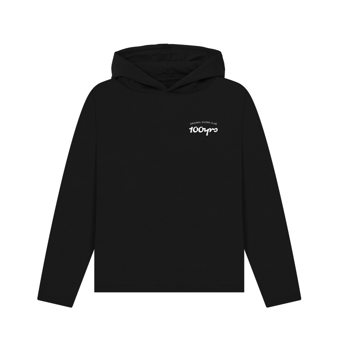 Black Recycled Hoody Front