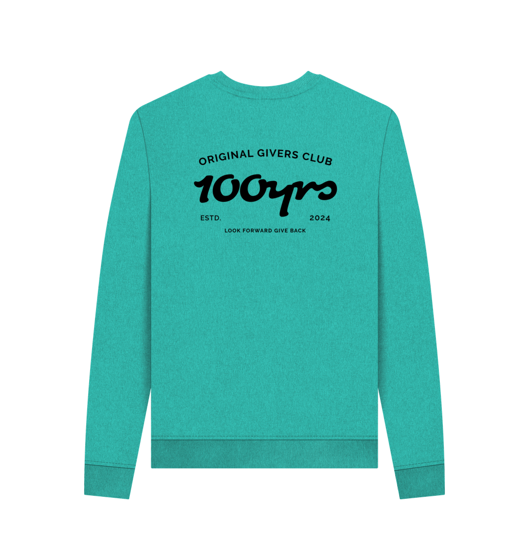 Seagrass Green Recycled Printed Sweater Back