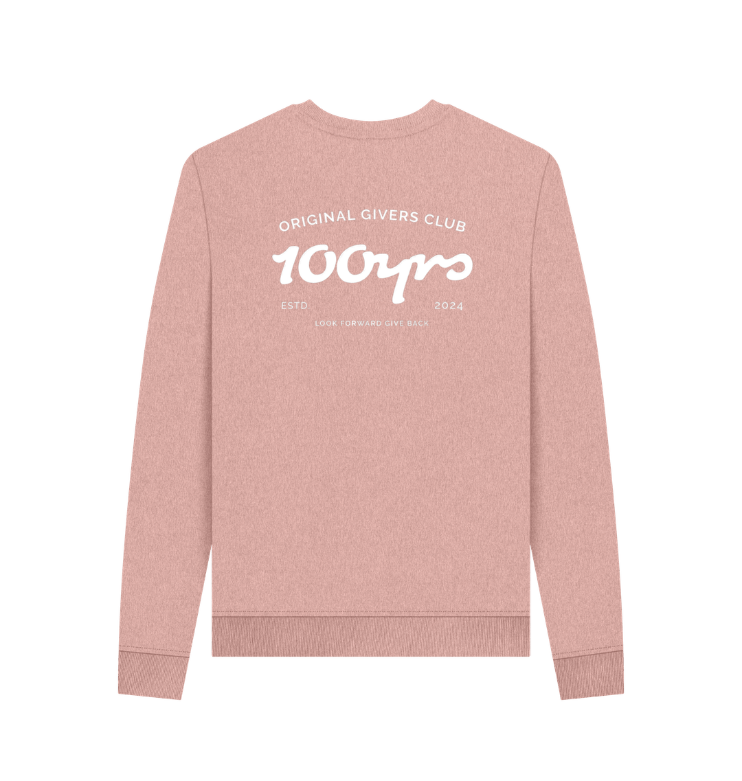 Sunset Pink Recycled Printed Sweater Back