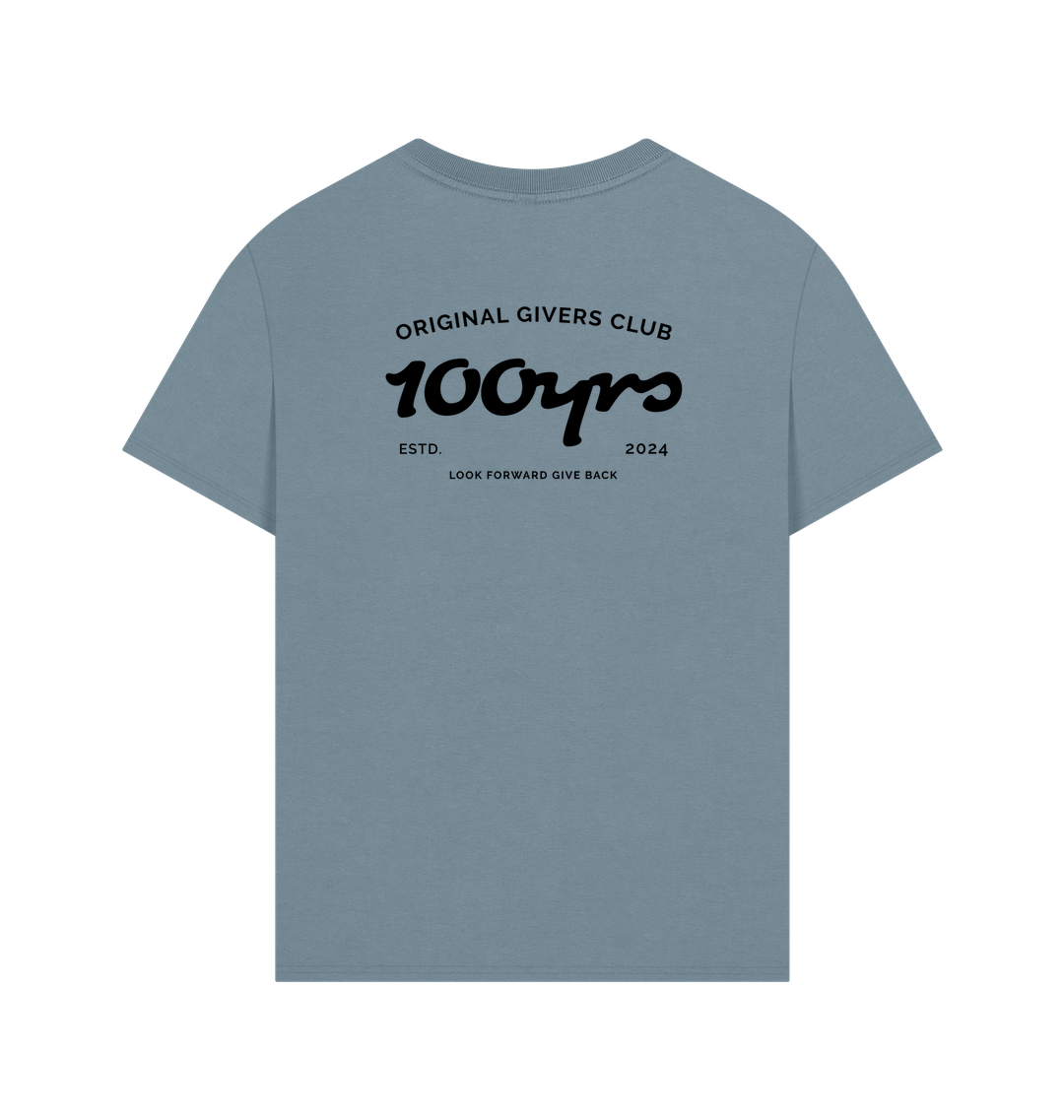 Stone Blue Printed T-shirt Back