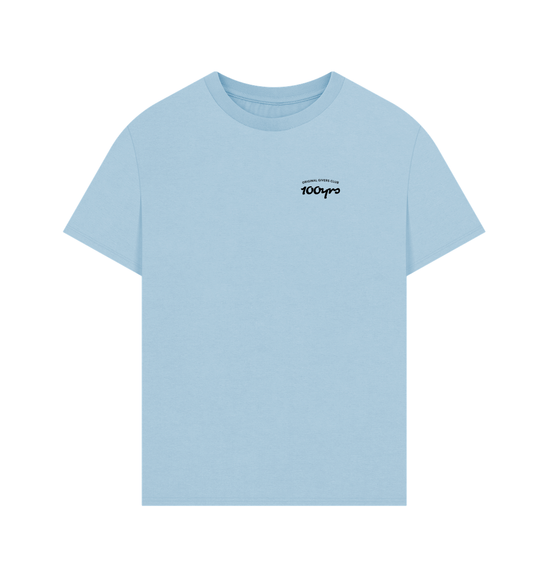Milky Blue Printed T-shirt Front