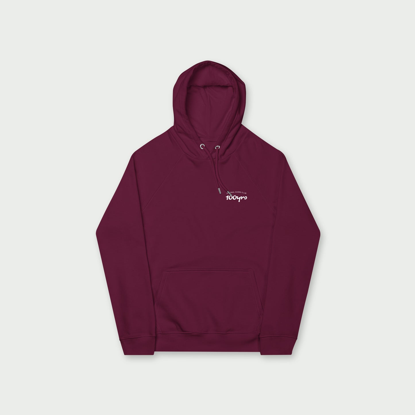 Unisex Raglan Hoodie – White OG Club Logo