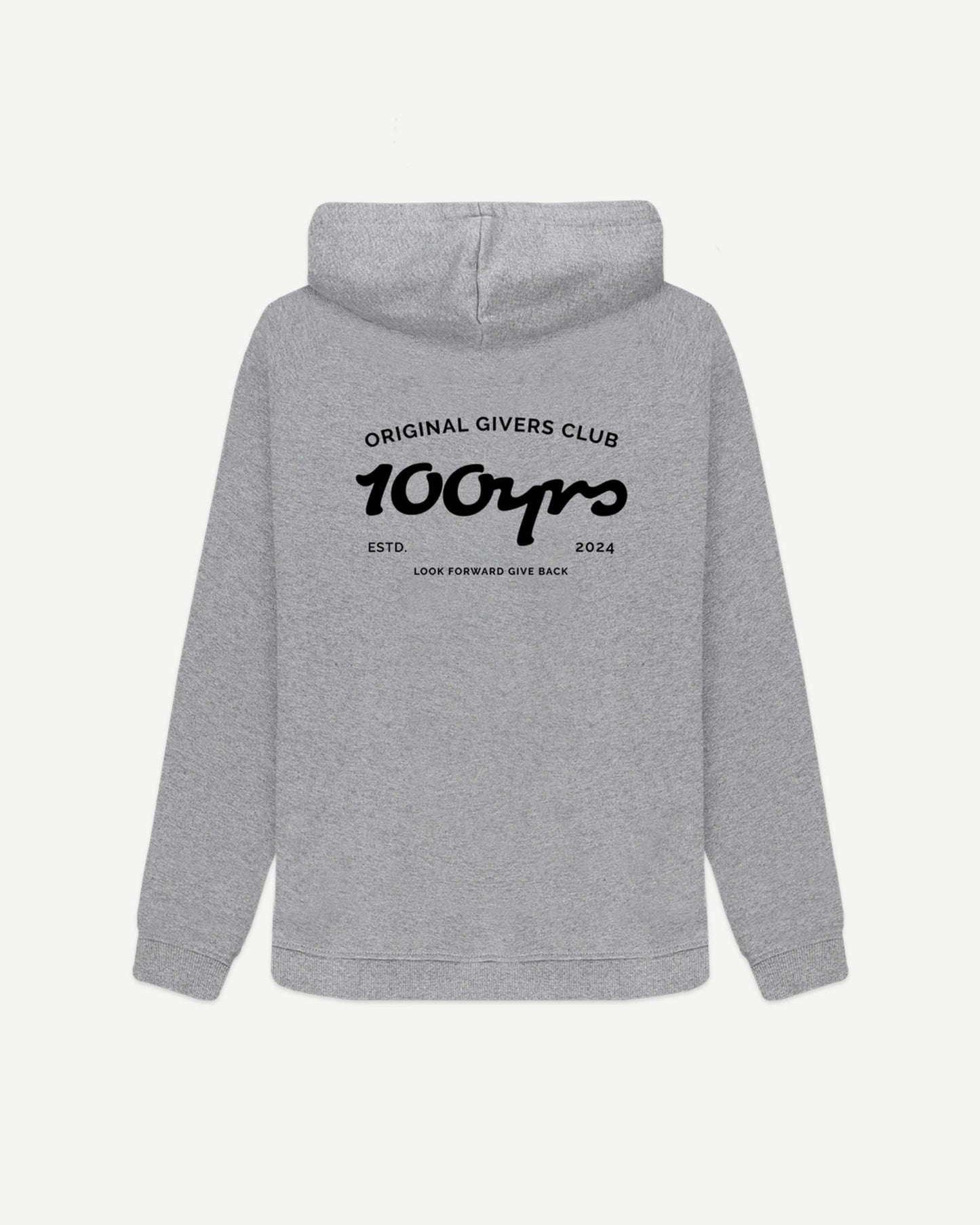 Women's Organic Cotton White Corded Hoodie - OG Club Black Logo