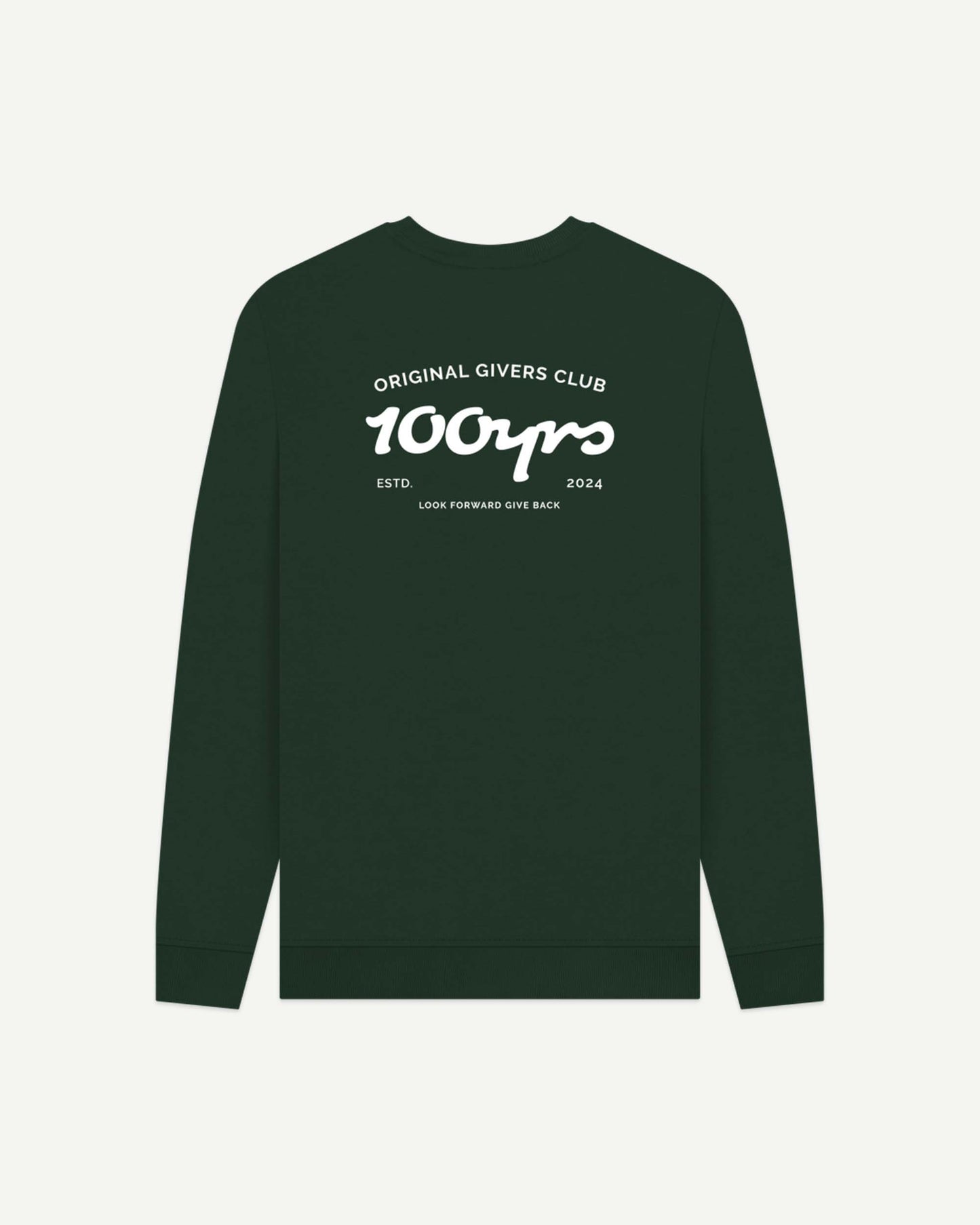 Men's Organic Cotton Crew Neck Sweatshirt - OG Club White Logo