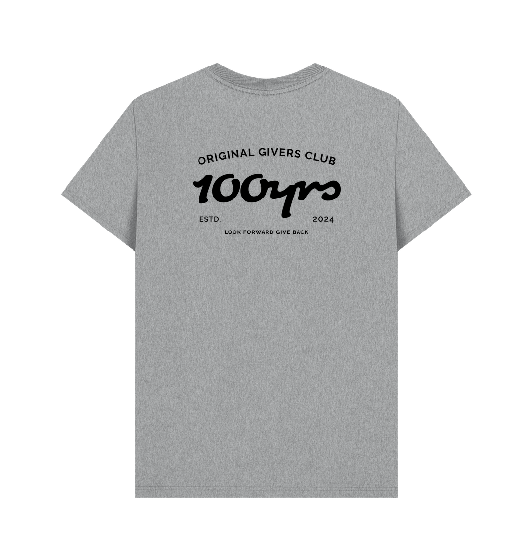 Athletic Grey Printed T-shirt Back