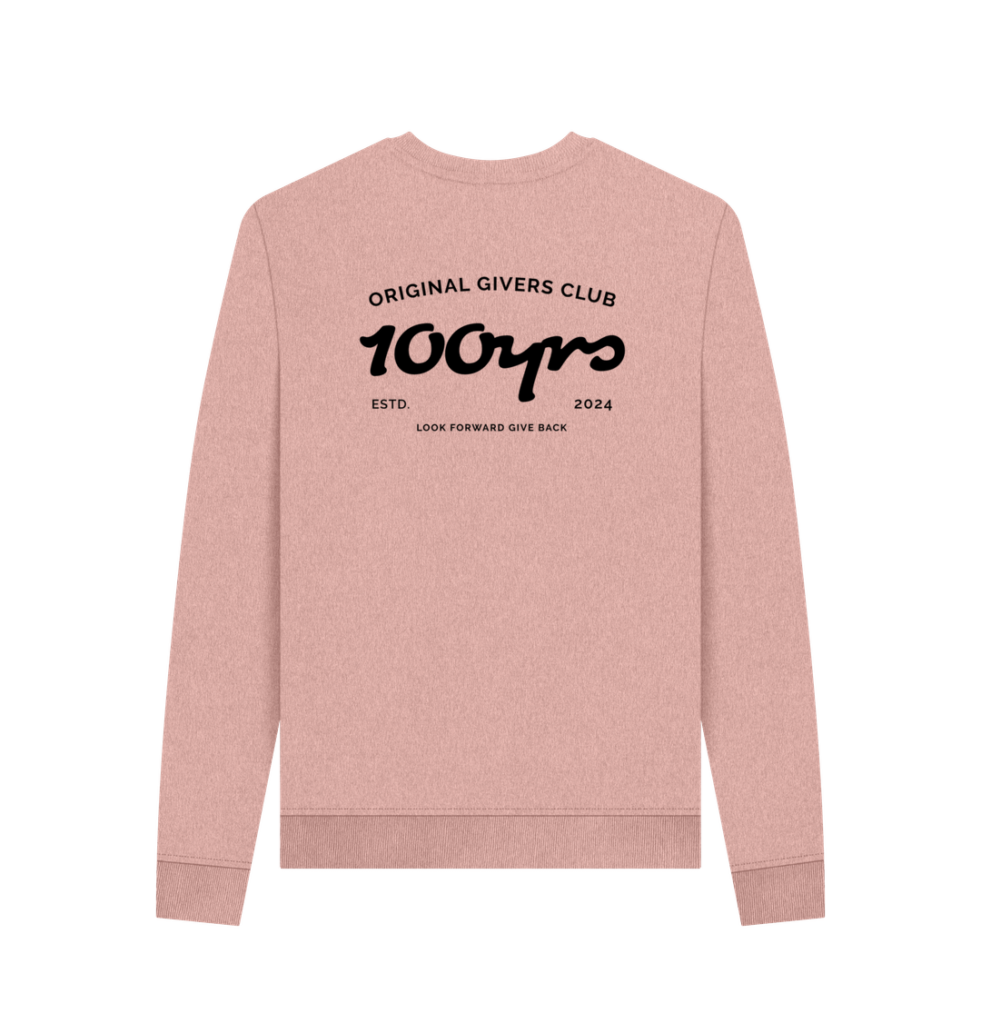 Sunset Pink Recycled Printed Sweater Back