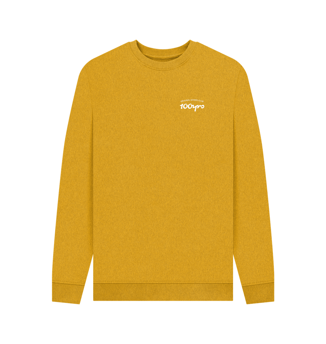 Sunflower Yellow Recycled Printed Sweater Front