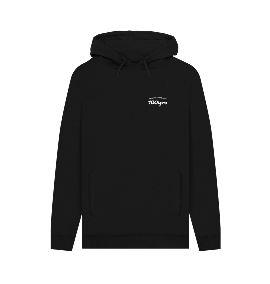Black Printed Hoody Front
