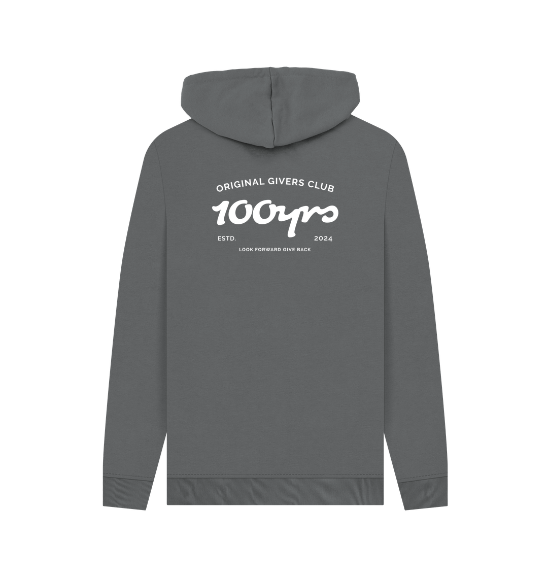 Slate Grey Printed Hoody Back