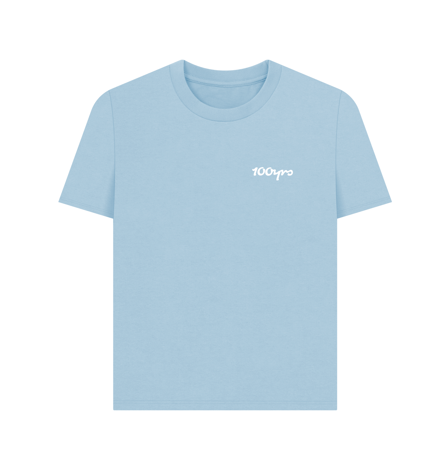 Milky Blue Printed T-shirt Front