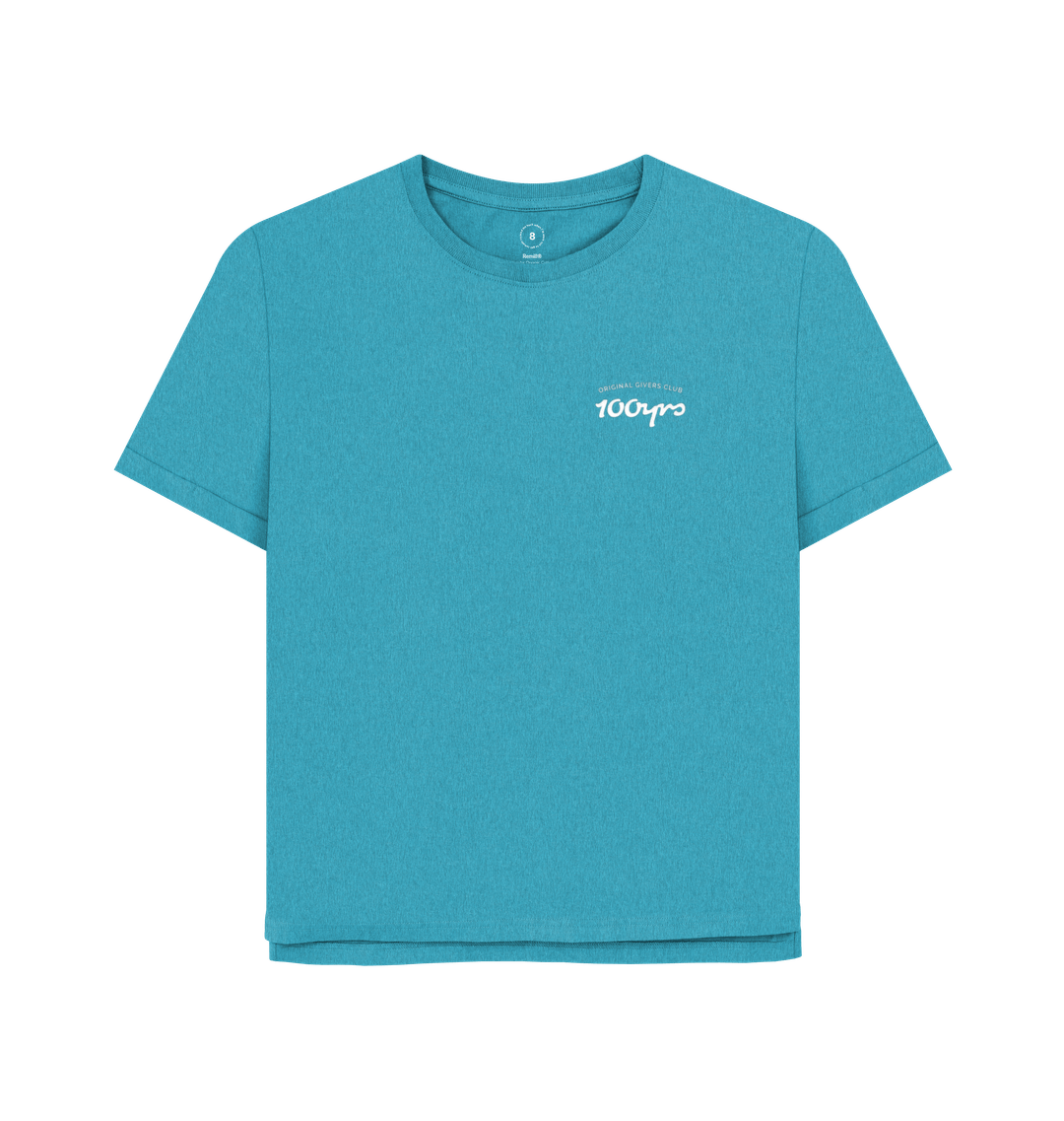 Ocean Blue Printed T-shirt Front