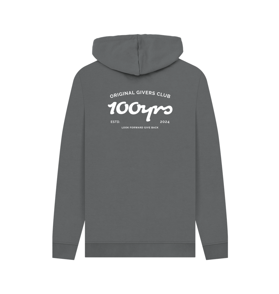 Slate Grey Printed Hoody Back