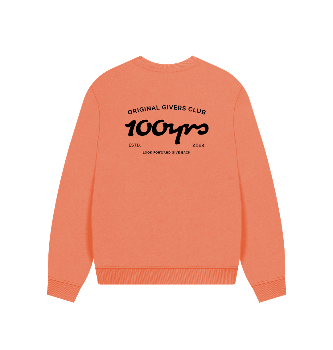 Apricot Printed Sweater Back