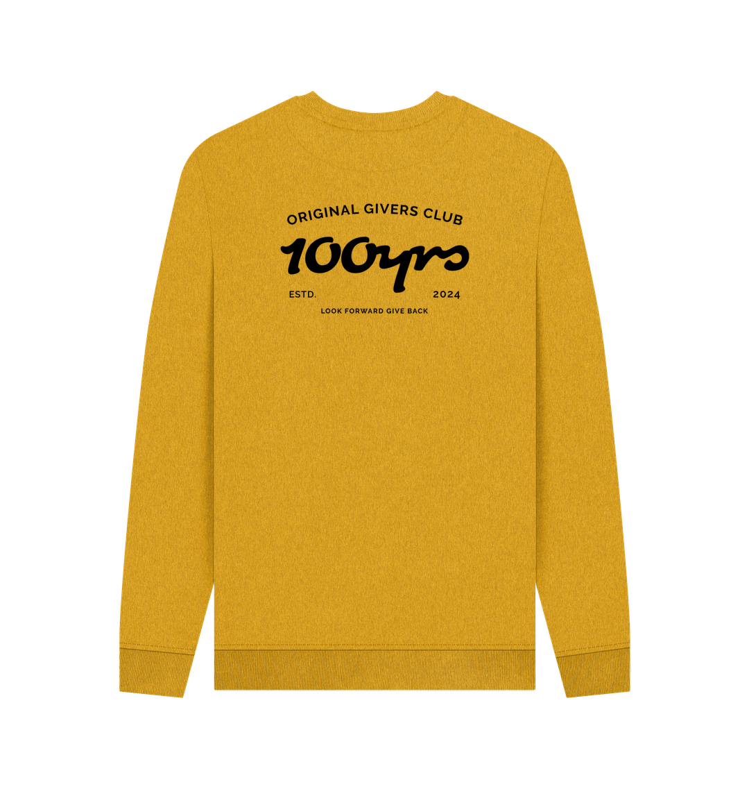 Sunflower Yellow Recycled Printed Sweater Back