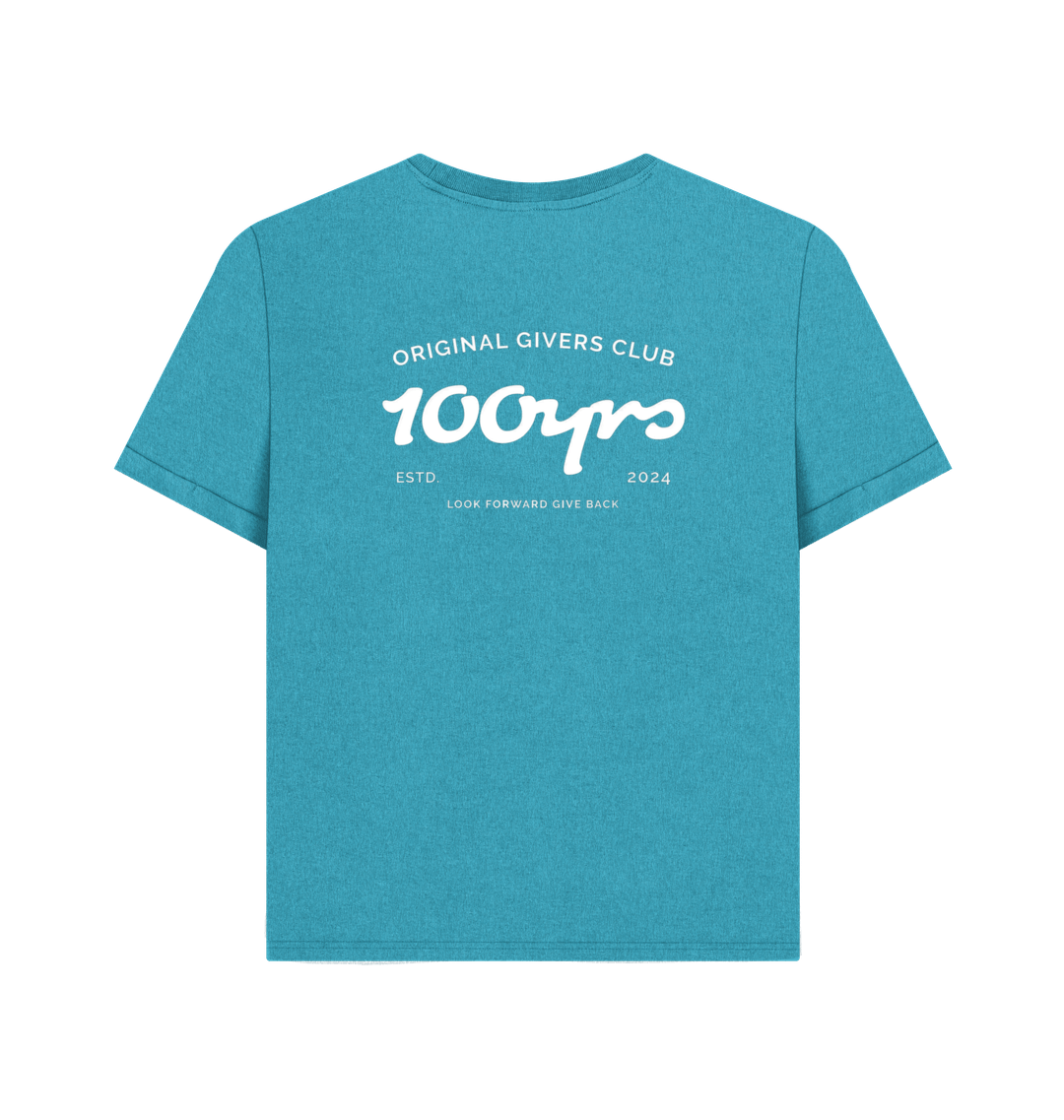 Ocean Blue Printed T-shirt Back