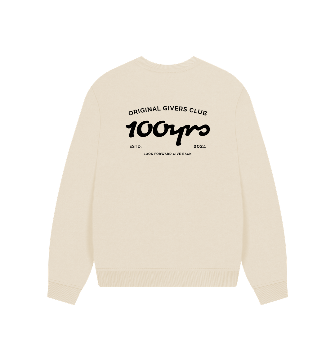 Oat Printed Sweater Back
