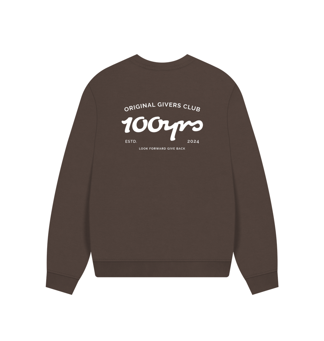 Chocolate Printed Sweater Back