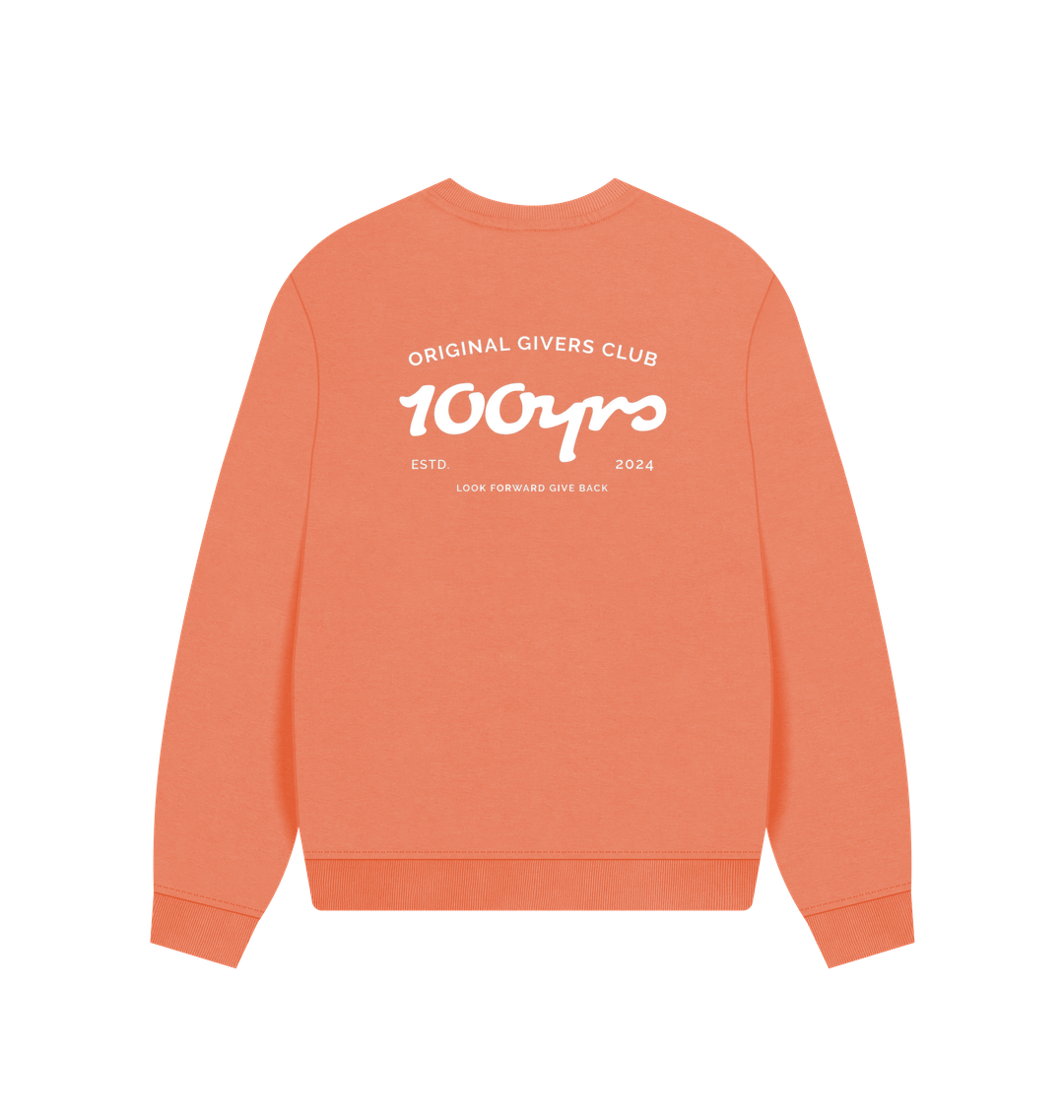 Apricot Printed Sweater Back