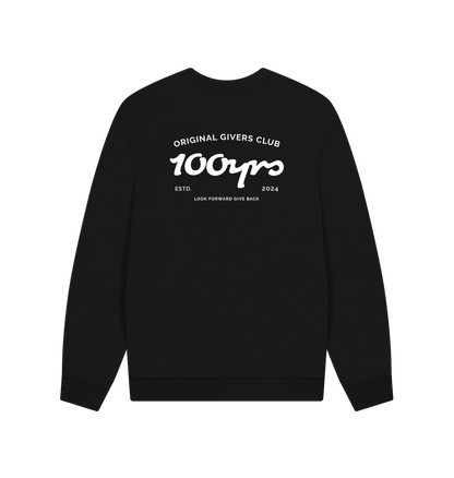 Black Printed Sweater Back
