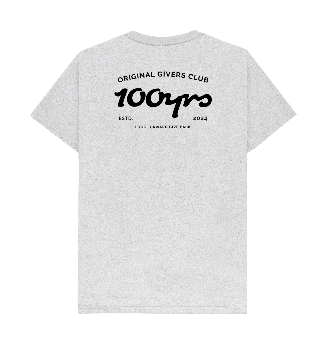 Grey Recycled Printed T-Shirt Back