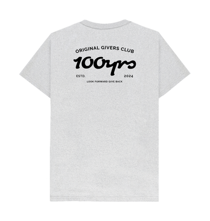 Grey Recycled Printed T-Shirt Back