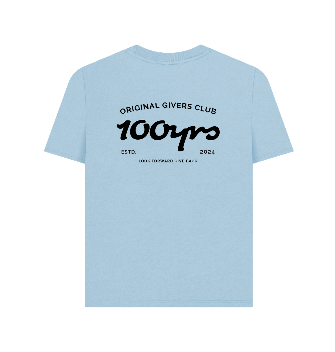 Milky Blue Printed T-shirt Back