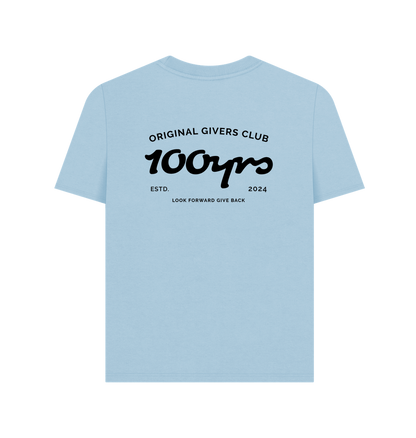 Milky Blue Printed T-shirt Back