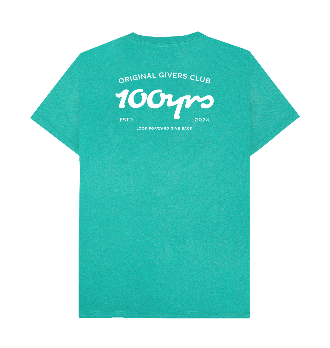 Seagrass Green Recycled Printed T-Shirt Back