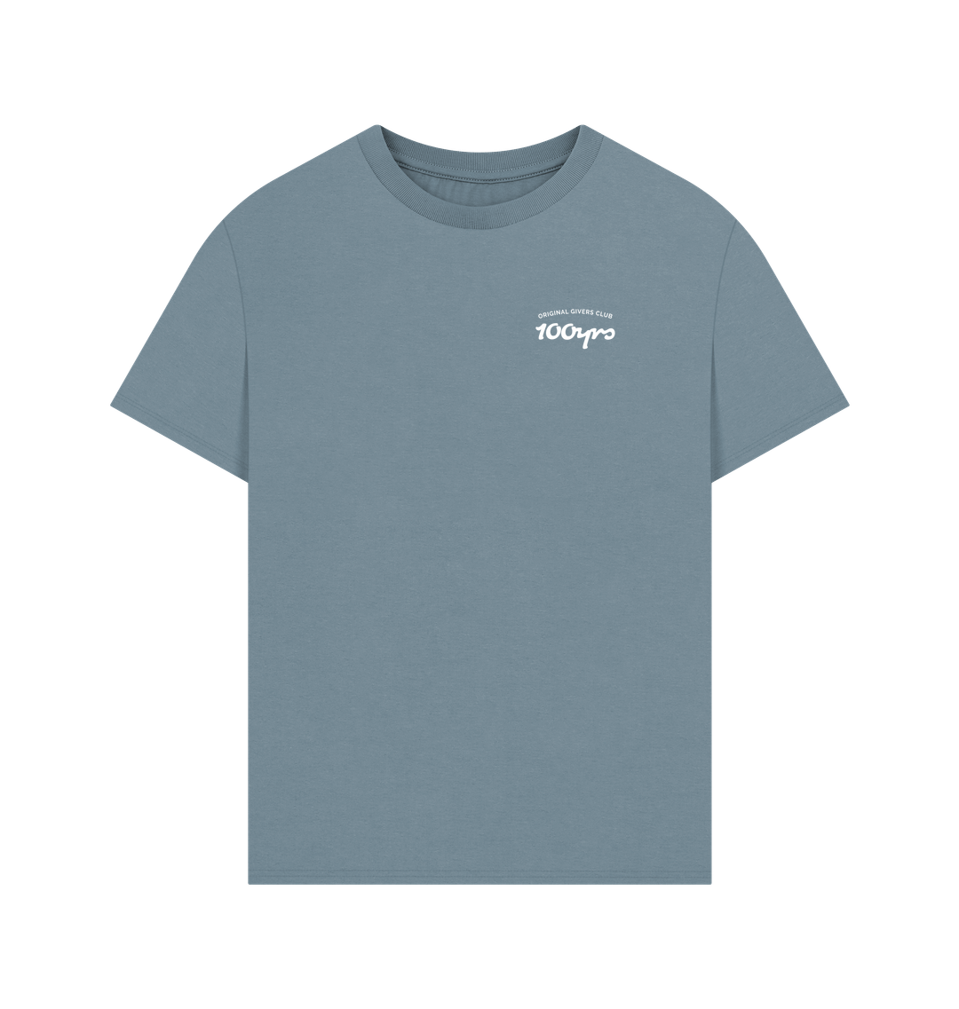 Stone Blue Printed T-shirt Front
