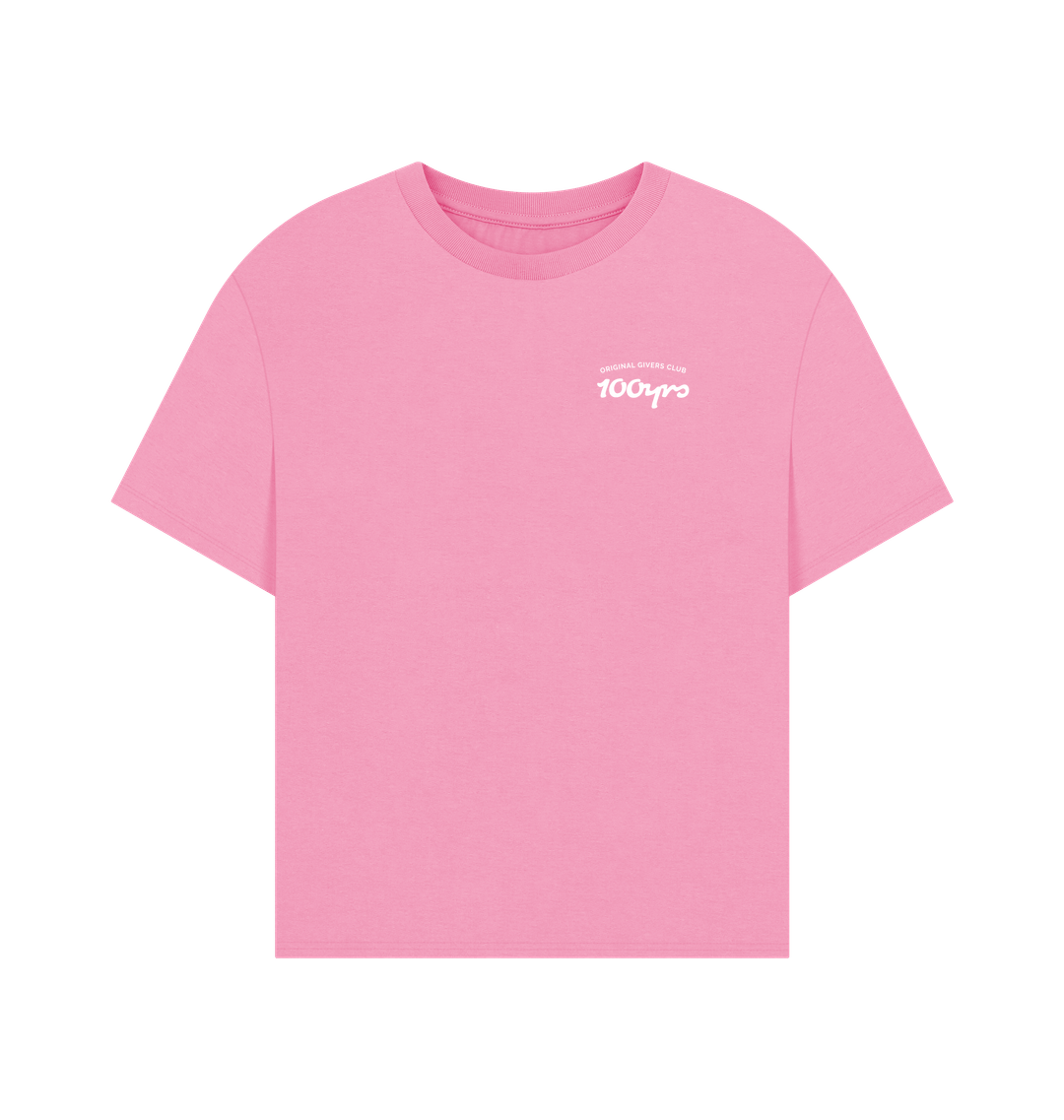 Rose Pink Printed T-shirt Front