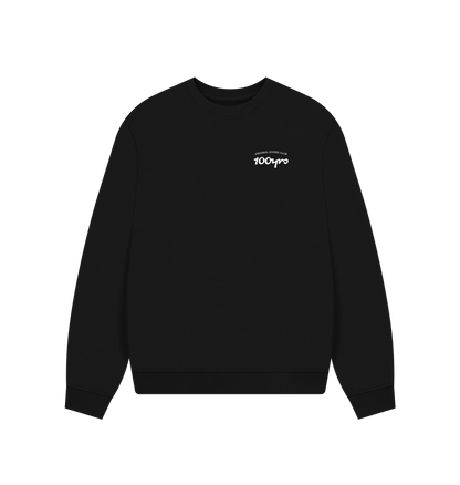 Black Printed Sweater Front
