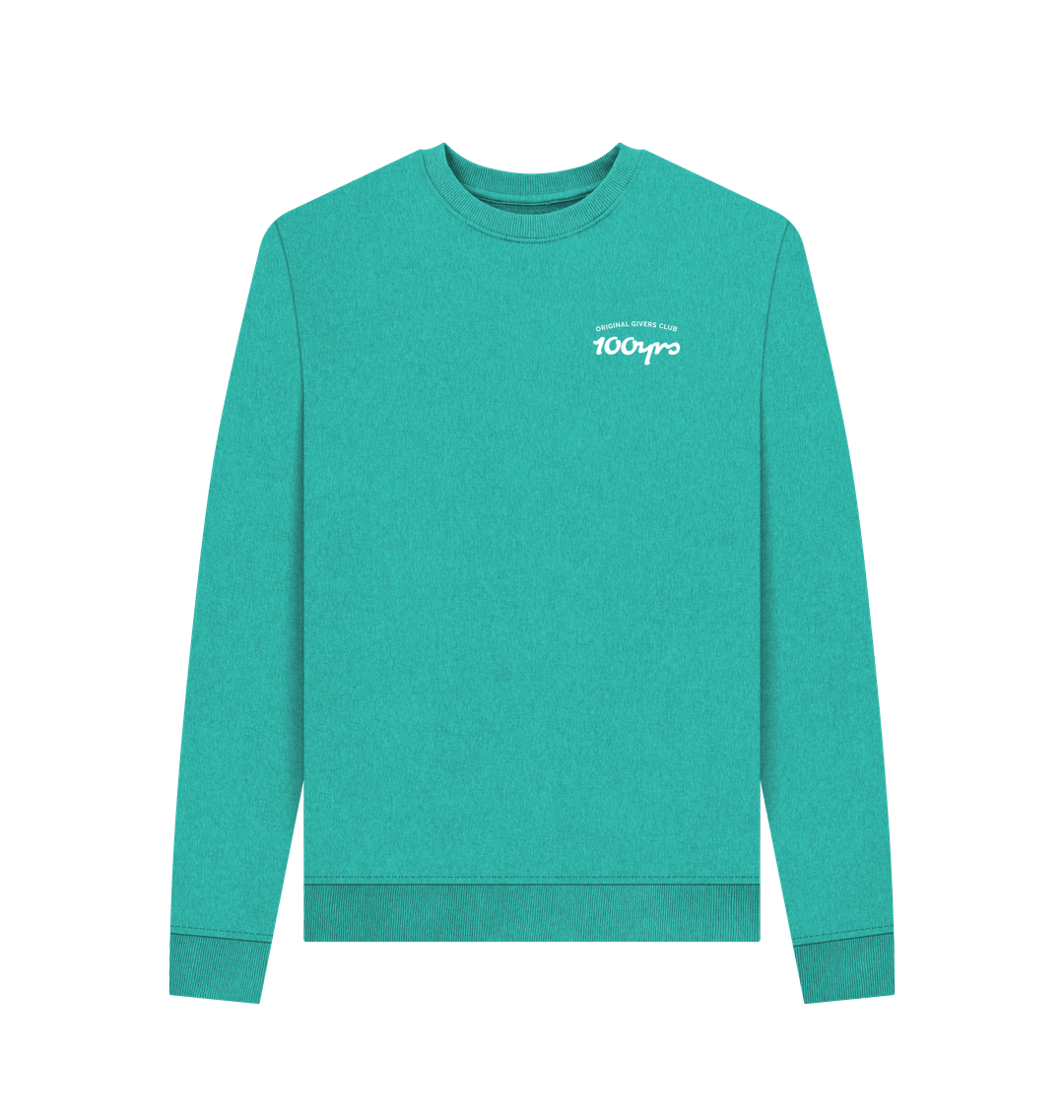 Seagrass Green Recycled Printed Sweater Front