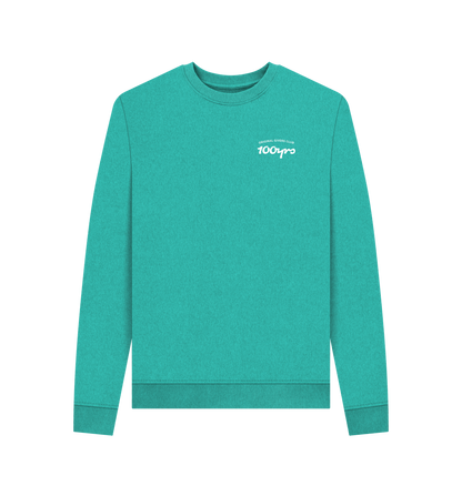 Seagrass Green Recycled Printed Sweater Front